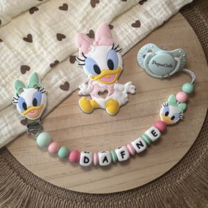 Chupetero personalizado Fantasía “Daisy Mint”