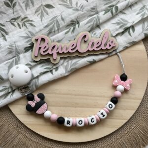 Chupetero de silicona “Lazo de Minnie”