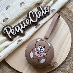 Guarda Chupete Fantasía “Moschino” Marrón-Rosa