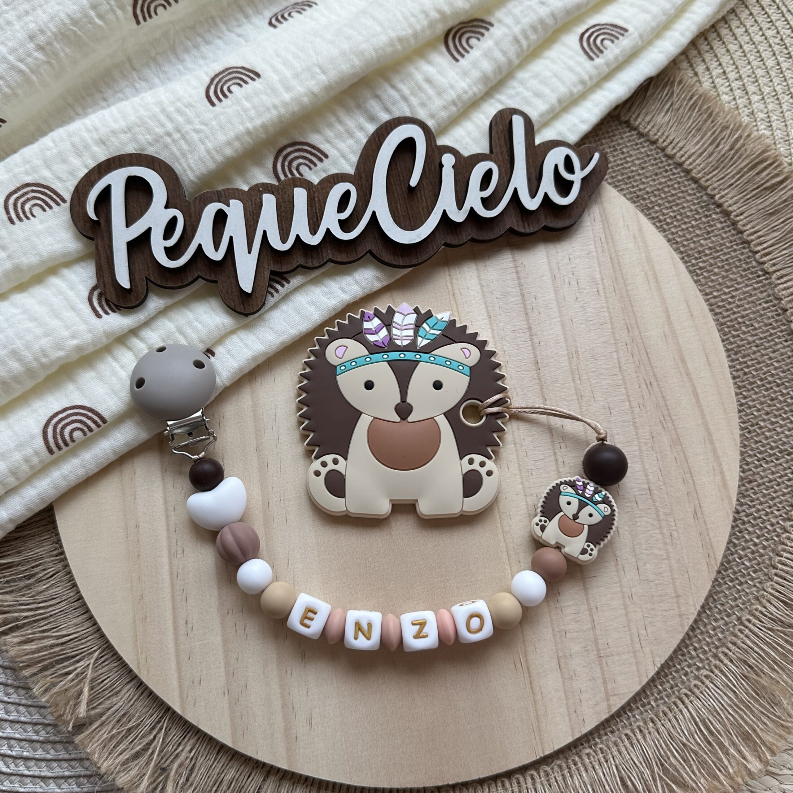 Chupetero de silicona “Erizo”