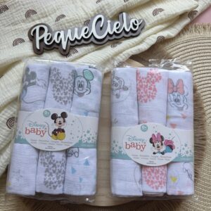 Pack 3 muselinas Mickey / Minnie